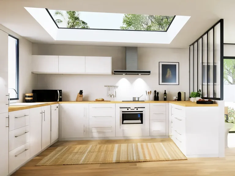 flat glass lantern interior